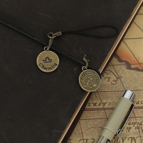 Boutique vintage pendant tn travel notebook decoration bronze pendant 12 constellation pendant hand account diy