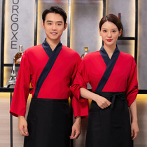 Japanese overalls Autumn and winter uniforms Japanese cuisine uniforms Sasami sushi restaurant waiter overalls long sleeves