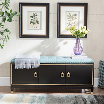 New Chinese solid wood changing shoes stool Closed Door Accessible Shoes Cabinet Multifunction Storage Shoe Rack Clothe room Sofa Stool