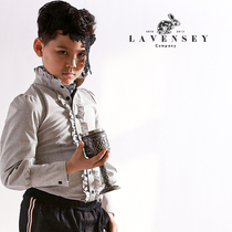 2021 new boys shirt childrens spring and autumn white shirt mens cotton spring children spring dress British retro style