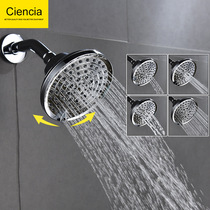 Five-function switch water showerhead 4-point pressurized top spray bathroom shower head