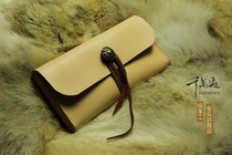 Genuine Leather Handbag Italian Import Head Layer Original Color Plant Tanned Cow Leather Handmade Custom Around Rope with built-in six screens