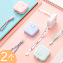 2 effective tape measure cute girl measuring three-way waist circumference soft ruler mini measuring clothes high precision tools student stationery household portable leather ruler tailor multi-function