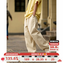 BDCT 21AW Tethered loose straight tube casual pants male tide city boy lump street basic trousers