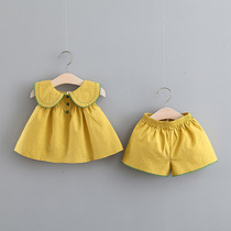 Baby Summer Dress Foreign Air Suit 1-3 Year Old Baby Clothes 2 Little Girl Cute Doll Shirt Shorts Fashion Two Sets