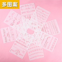 Ruler lace hand account universal photo album artifact Hollow set template hand-written newspaper printing decoration DIY painting material
