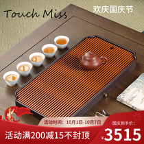 TOUCH MISS tea tray household storage and row dual-purpose household electric Wood tea tray small luxury modern kung fu tea set