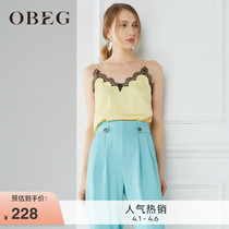 OBEG Au Bieqian Spring Summer new fashion hanging band shirt lace lace lace with simple inner hitch 1092053