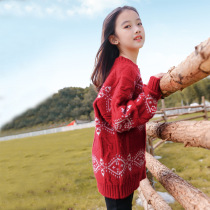 Girls Sweater 2021 New Autumn and Winter Children base shirt Korean Sweater Childrens Sweater Womens Loose Top