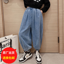 Girl Light Cage Pants Spring Dress 2022 Spring Autumn New Fashion Foreign Gas Easy Version Hip-hop Great Boy Harynn Trousers
