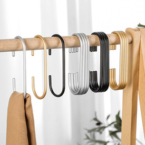 Space aluminum C- type adhesive hook kitchen bathroom multi-function S-shaped hook metal scarves S HOOK hanger aluminum alloy c xing gou sub-