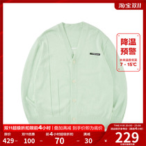 FPA V-neck knitted cardigan sweater Guochao brand couple loose and lazy spring and autumn sweater sweater jacket men