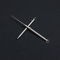 edc pure titanium alloy toothpick spring push-pull portable integrated equipment weapon TC4 self-defense needle Easy to pass security