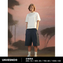 Unvesno (UN) trouser head misplaced suit retro loose wide-leg casual overalls shorts summer original