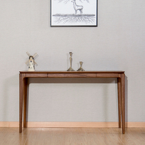 Black Walnuts Solid Wood Genguan Table Leaning Against Wall New Chinese Modern Nordic White Wax Cherry Wood Strips Case Light Extravagant And Narrow Case