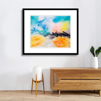 Wu Frost Modern Brief Abstract Living Room Decoration Painting Gift Companion Gift Companion Gift Light of the Cloud limited signature prints
