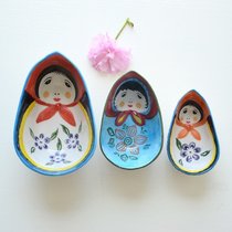 Jingdezhen export Ou single hand-painted doll ceramic 3-piece cooking bowl seasoning bowl baking utensils