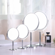 360 degree rotating mirror HD double-sided desktop vanity mirror stainless steel magnifying glass vanity mirror bottom dressing room