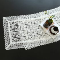 Mi 9913 simple modern Nordic hollow grid table table cloth lace coffee table napkin mat TV cabinet cover table flag