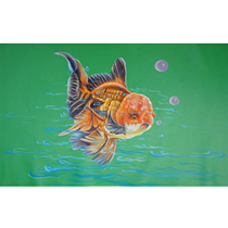 Sun Zhonghai GoldfishRealistic oil on canvas Living room decoration painting