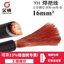 Gold Cup national standard YH16 squared pure copper rubber welding wire cable welding machine power cord
