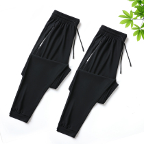 Renos outdoor breathable anti-UV mens pants on foot lovers warp knitting thin strips of ice silk women 90% pants 055