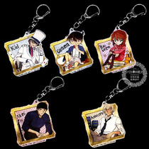 Detective Conan sitting posture Ann room through Kidd Chijing show a gray original mourning double-sided acrylic keychain pendant