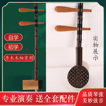 Professional Jinghu musical instrument jujube wood shaft Xipi Erhuang tone beginner leather yellow dual-purpose piano factory direct sales