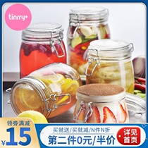 Glass bottle sealed jar with lid coffee beans Passion Fruit Kimchi household food grade jar Tinrry