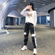 Jazz dance clothing female Korean version of loose personality annual group modern performance clothing hip-hop drag dance long sleeve clothing