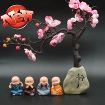 Chinese Classical 77 Zen Meditation Small Monk Statue of Buddha Figurates Home Decorative Handicraft Living Room Genguan Office Furnishing