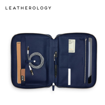 Leatherology genuine leather B5 zipped briefcase multifunction A5 folder 16K Business remember ipad bag