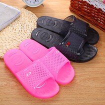 Men and women Summer plastic plastic hard bottom bathroom slippers non-slip breathable deodorant middle-aged and elderly migrant workers raw rubber transparent