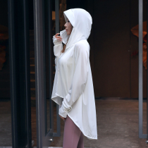 Fitness girl sunscreen top summer anti-ultraviolet Ice Silk breathable long sleeve shawl thin blouse sweatsuit jacket