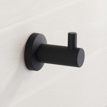 Layer black adhesive hook single rear door coat hook bathroom home toilet clothes hook wall-mounted hook