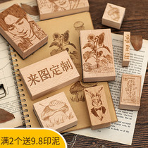 Commercial Seal Seal Seal Wooden Seal Custom Wood Set Made Engraving Crystal Gel Rubber Stamp Handbill Seal Custom