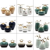 Modern new Chinese creative ceramic storage tank decoration decoration model room home living room TV cabinet soft accessories