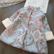 Girls  winter clothing thickened Tang clothing cheongsam skirt 2020 new childrens baby skirt dress New Years cotton jacket