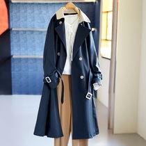 Long temperament windbreaker womens coat spring and summer 2021 New Korean version elegant mature to get long coat