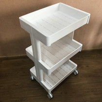  Super slippery high-quality wheel three-layer beauty cart hair cart Nail tool cart pattern embroidery shelf European-style simple
