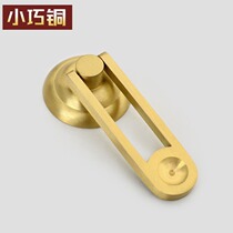 Full copper handle single hole pure copper New Chinese style modern minimalist solid wood door drawer pull handle furniture handle brass gold