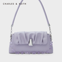 CHARLES & KEITH REALLY SWEET CK2-20671244 Beaded CLOUD folds SOLID color ARMPIT bag FEMALE