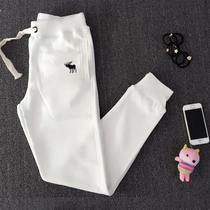 Hong Kong 2021 Summer Wei pants womens fashion plus velvet sports pure cotton loose thin Harun beam feet student radish trousers thin