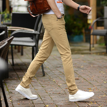 Autumn new casual pants mens fashion slim feet elastic khaki trend all-match spring and autumn long pants