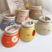 Air Top Hat Children Han Edition Summer Parenting Style Spring Hair Stirrup Cute Sun Hat Outdoor Wide Eatery Sunhat Straw Hat