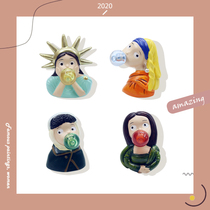 Car air conditioning air outlet perfume aromatherapy ornaments personality cartoon Van Gogh Liberty car fragrance decorations