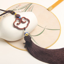 Car pendant rearview mirror pendant car interior decoration peace charm men and womens sandalwood ruyi creative car high-end