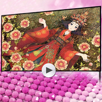 5D Crystal Diamond painting cartoon anime stickers full of diamond masonry bedroom point glue drill cross stitch new restaurant