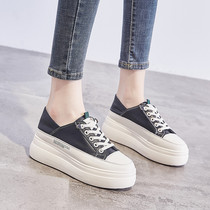 Daddy womens shoes 2020 Spring New thick-soled Joker board shoes increased thin white shoes tide X0309