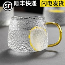 Light extravagant hammer glass household water cup living room household drinking colorful cup tea cup cup set
